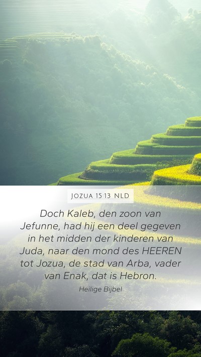 Jozua 15:13 NLD Bible Verse Image