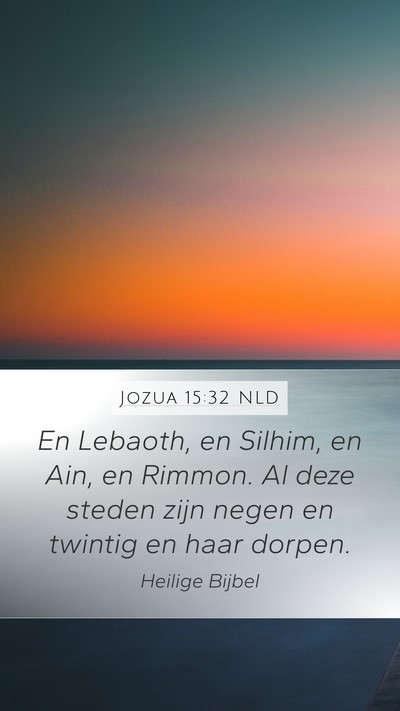 Jozua 15:32 NLD Bible Verse Image