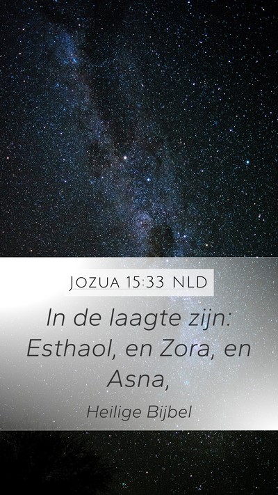Jozua 15:33 NLD Bible Verse Image