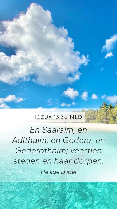 Jozua 15:36 NLD Bible Verse Image