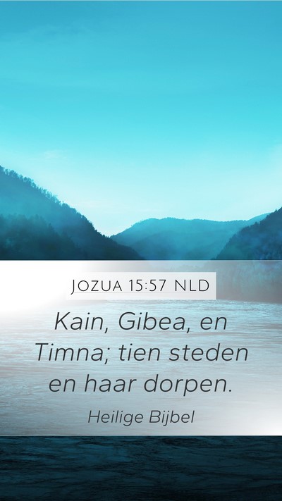Jozua 15:57 NLD Mobile Phone Wallpaper - Kain, Gibea, en Timna; tien steden en haar - Mobile Bible Verse Wallpaper