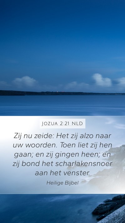Jozua 2:21 NLD Bible Verse Image