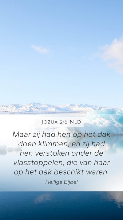 Jozua 2:6 NLD Mobile Phone Wallpaper - Maar zij had hen op het dak doen klimmen, en zij - Mobile Bible Verse Wallpaper