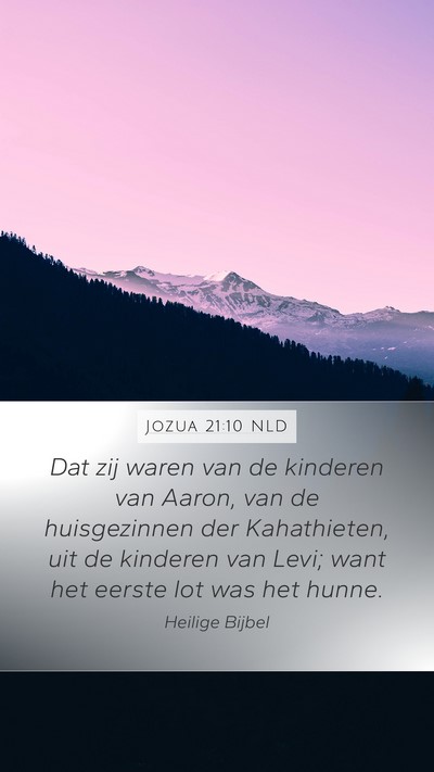 Jozua 21:10 NLD Mobile Phone Wallpaper - Dat zij waren van de kinderen van Aaron, van de - Mobile Bible Verse Wallpaper
