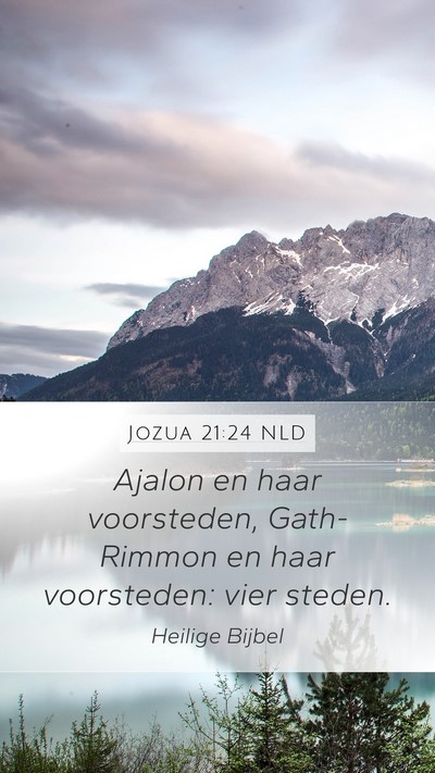 Jozua 21:24 NLD Mobile Phone Wallpaper - Ajalon en haar voorsteden, Gath-Rimmon en haar - Mobile Bible Verse Wallpaper