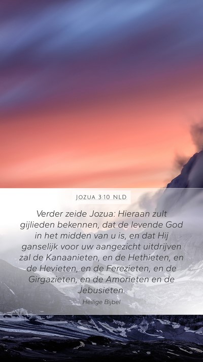 Jozua 3:10 NLD Bible Verse Image