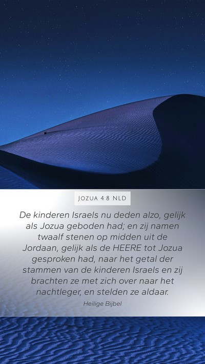 Jozua 4:8 NLD Bible Verse Image