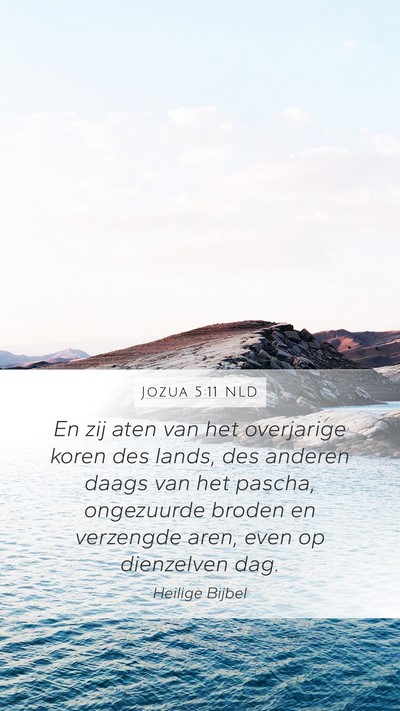 Jozua 5:11 NLD Mobile Phone Wallpaper - En zij aten van het overjarige koren des lands, - Mobile Bible Verse Wallpaper