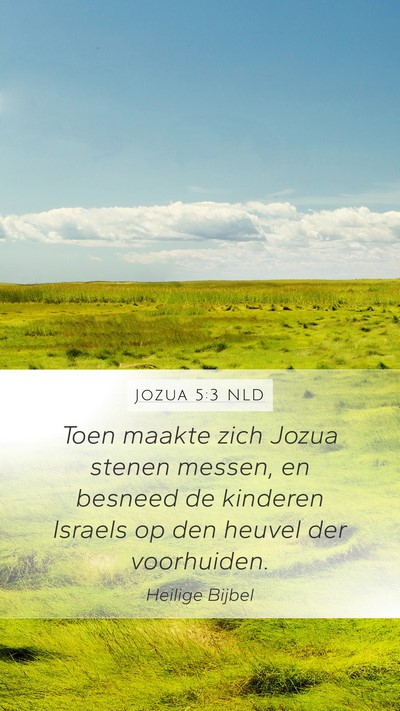 Jozua 5:3 NLD Bible Verse Image