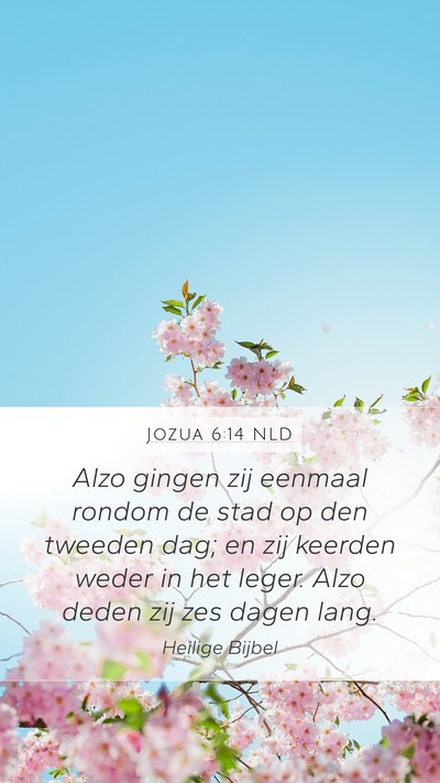 Jozua 6:14 NLD Bible Verse Image