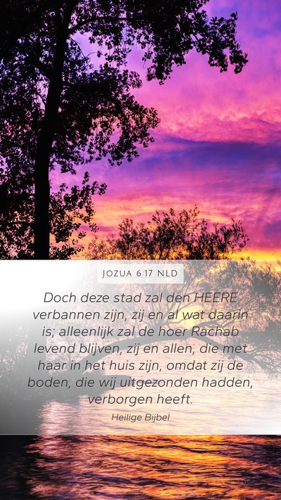 Jozua 6:17 NLD Bible Verse Image