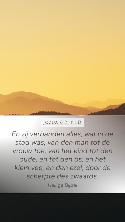 Jozua 6:21 NLD Bible Verse Image