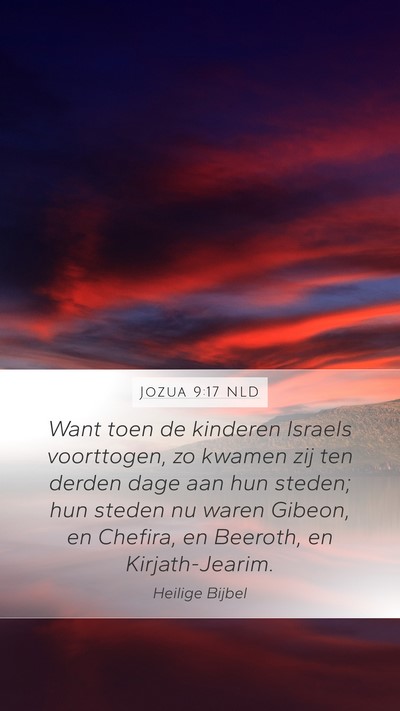 Jozua 9:17 NLD Bible Verse Image