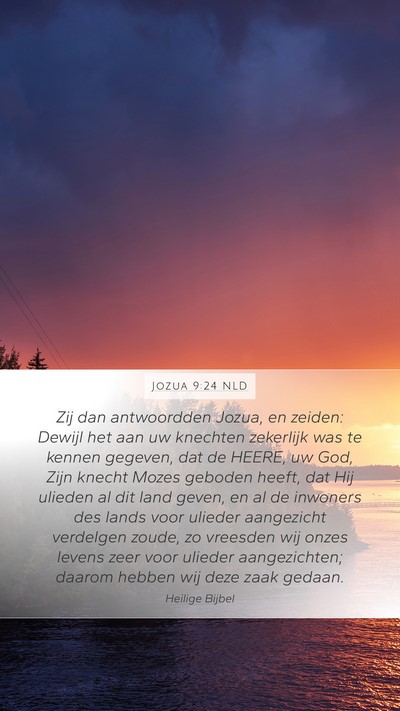 Jozua 9:24 NLD Bible Verse Image