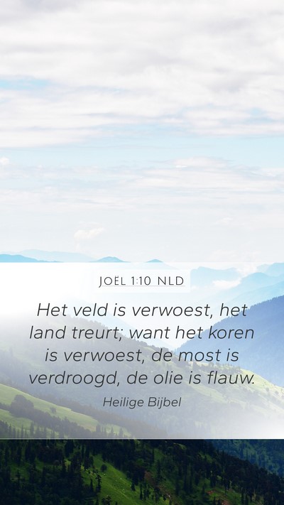 Joël 1:10 NLD Bible Verse Image