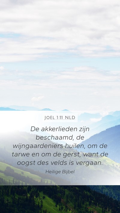 Joël 1:11 NLD Bible Verse Image