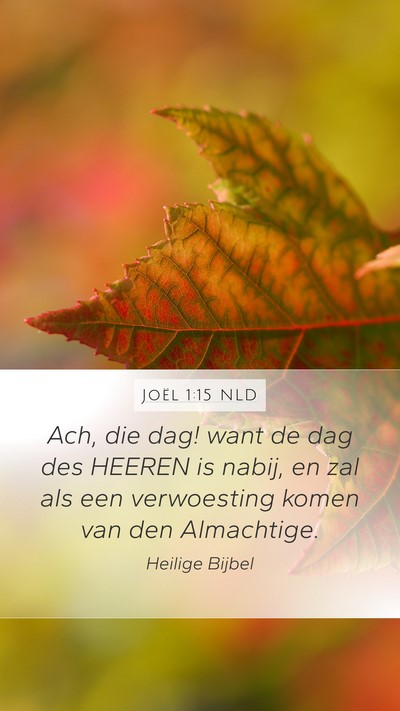 Joël 1:15 NLD Bible Verse Image