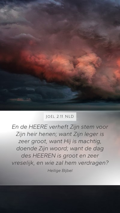 Joël 2:11 NLD Bible Verse Image