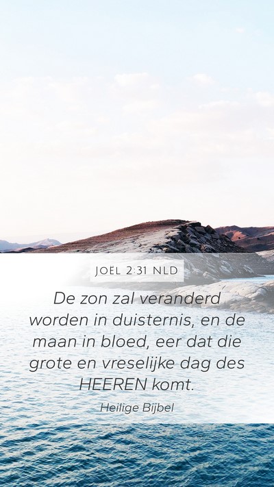 Joël 2:31 NLD Bible Verse Image
