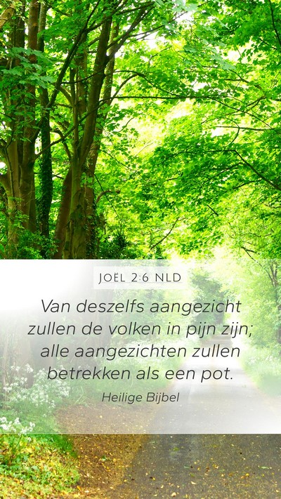 Joël 2:6 NLD Mobile Phone Wallpaper - Van deszelfs aangezicht zullen de volken in pijn - Mobile Bible Verse Wallpaper