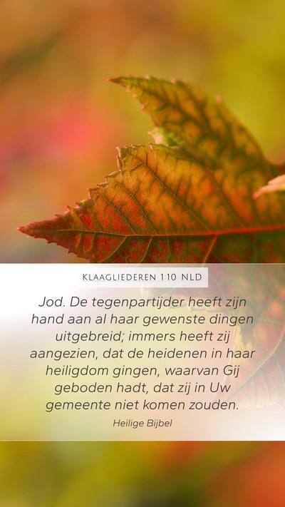 Klaagliederen 1:10 NLD Bible Verse Image