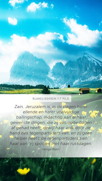 Klaagliederen 1:7 NLD Bible Verse Image