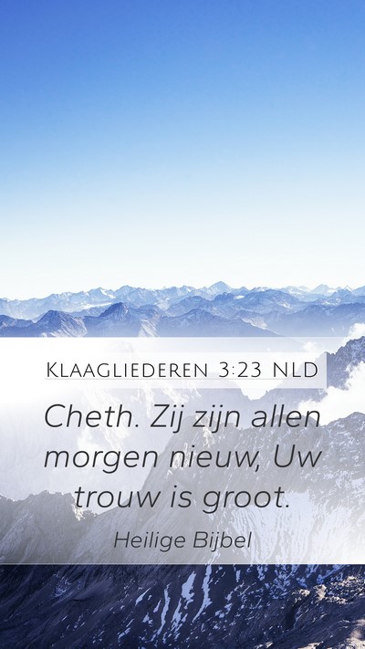 Klaagliederen 3:23 NLD Bible Verse Image