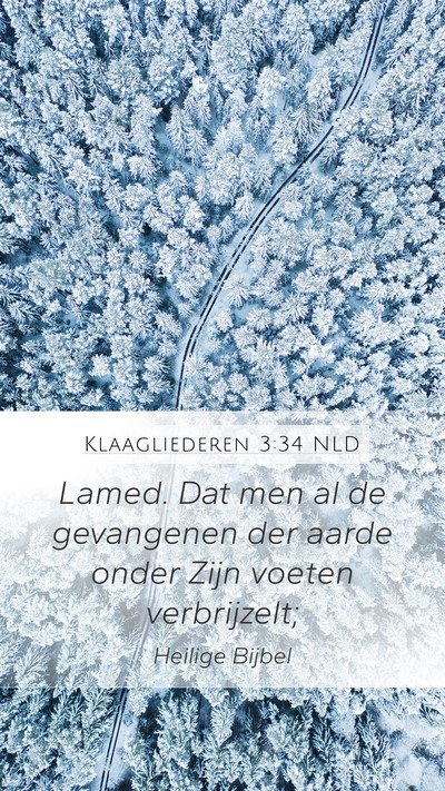 Klaagliederen 3:34 NLD Bible Verse Image