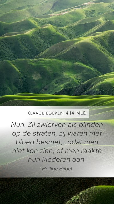 Klaagliederen 4:14 NLD Bible Verse Image