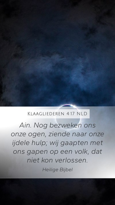Klaagliederen 4:17 NLD Bible Verse Image