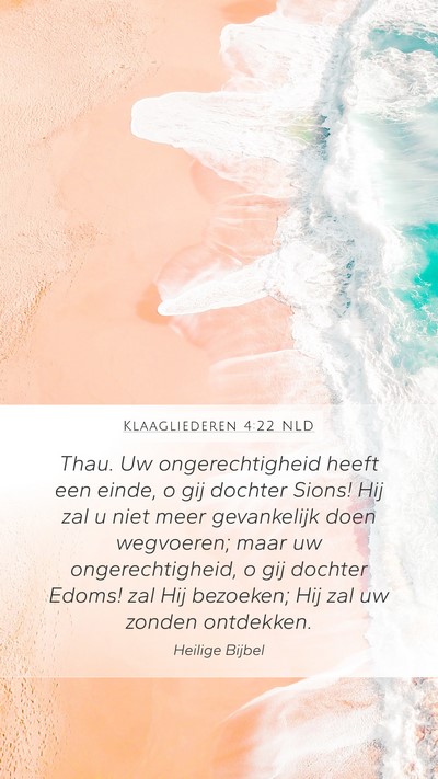Klaagliederen 4:22 NLD Bible Verse Image