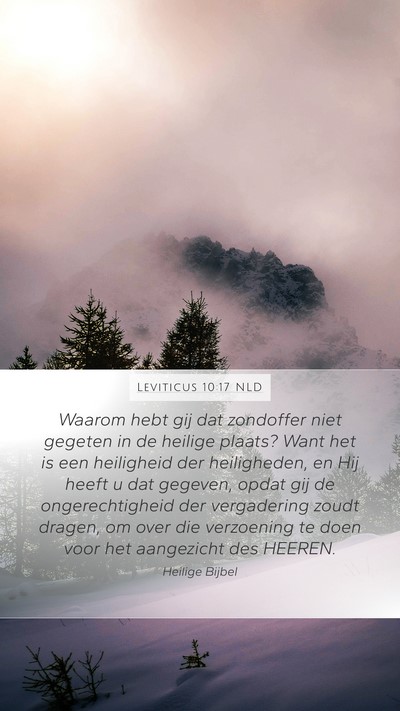 Leviticus 10:17 NLD Bible Verse Image