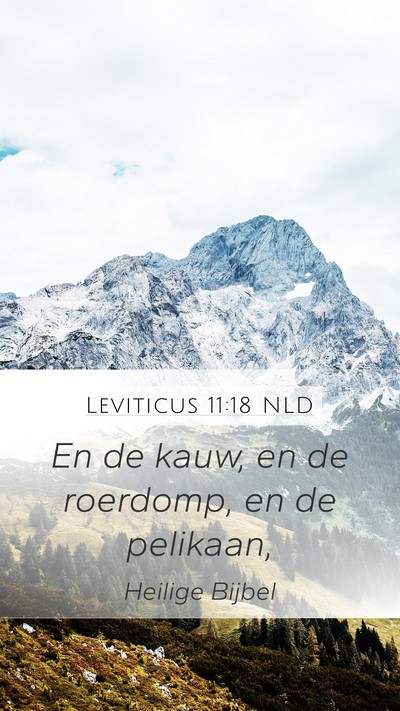 Leviticus 11:18 NLD Mobile Phone Wallpaper - En de kauw, en de roerdomp, en de - Mobile Bible Verse Wallpaper