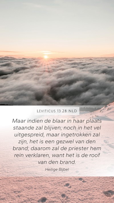 Leviticus 13:28 NLD Mobile Phone Wallpaper - Maar indien de blaar in haar plaats staande zal - Mobile Bible Verse Wallpaper