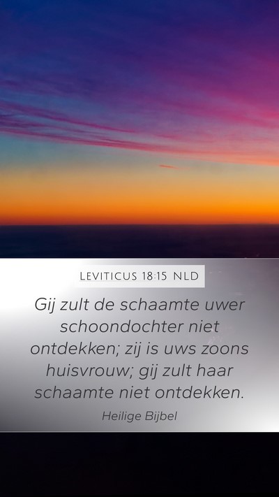 Leviticus 18:15 NLD Bible Verse Image