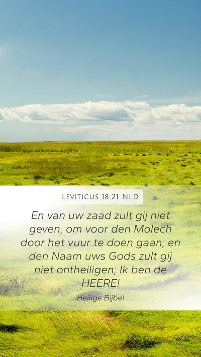 Leviticus 18:21 NLD Bible Verse Image