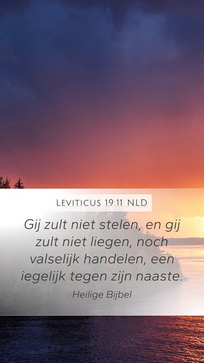 Leviticus 19:11 NLD Bible Verse Image