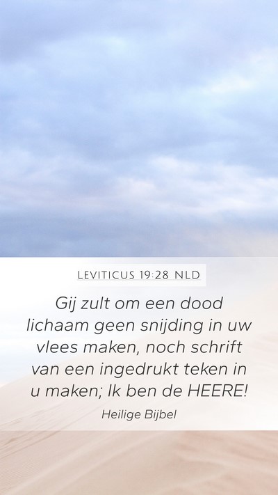 Leviticus 19:28 NLD Bible Verse Image