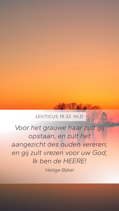 Leviticus 19:32 NLD Mobile Phone Wallpaper - Voor het grauwe haar zult gij opstaan, en zult - Mobile Bible Verse Wallpaper