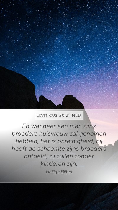 Leviticus 20:21 NLD Bible Verse Image