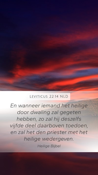 Leviticus 22:14 NLD Bible Verse Image