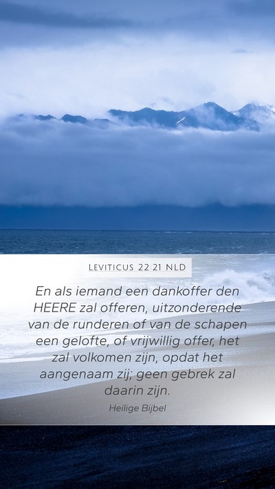 Leviticus 22:21 NLD Bible Verse Image