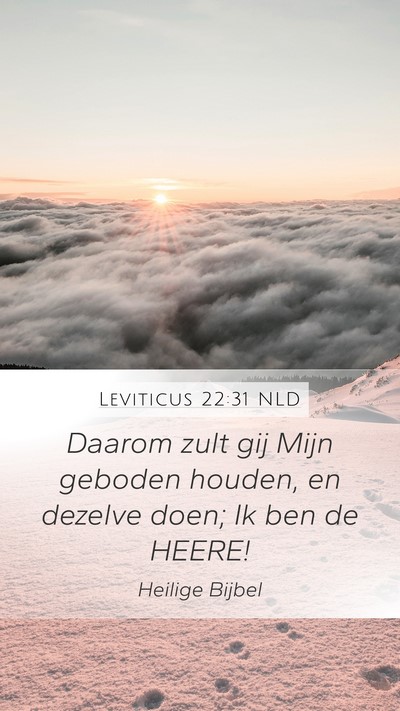 Leviticus 22:31 NLD Bible Verse Image