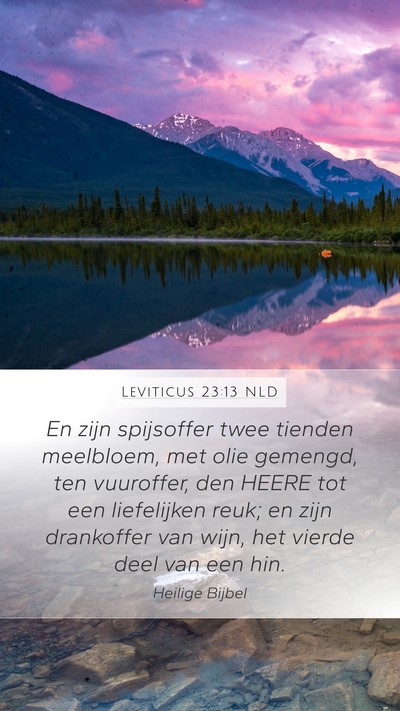 Leviticus 23:13 NLD Bible Verse Image