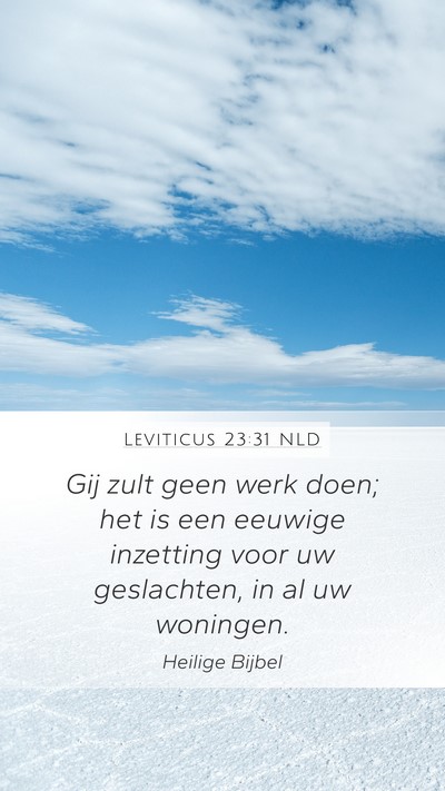 Leviticus 23:31 NLD Bible Verse Image
