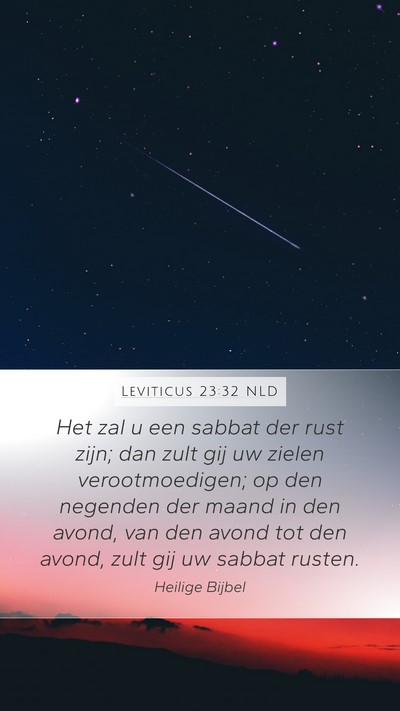 Leviticus 23:32 NLD Bible Verse Image