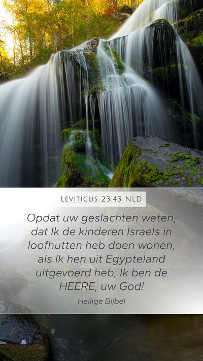 Leviticus 23:43 NLD Bible Verse Image