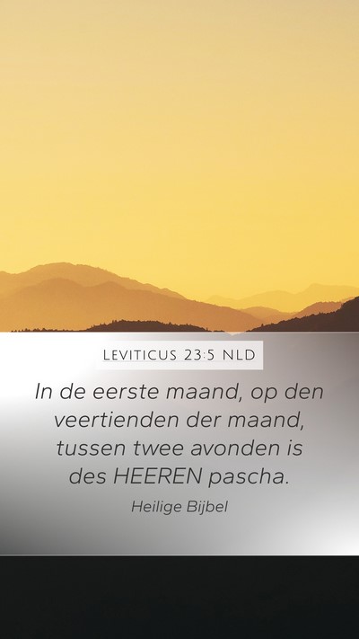 Leviticus 23:5 NLD Bible Verse Image