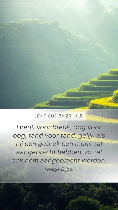 Leviticus 24:20 NLD Mobile Phone Wallpaper - Breuk voor breuk, oog voor oog, tand voor tand; - Mobile Bible Verse Wallpaper