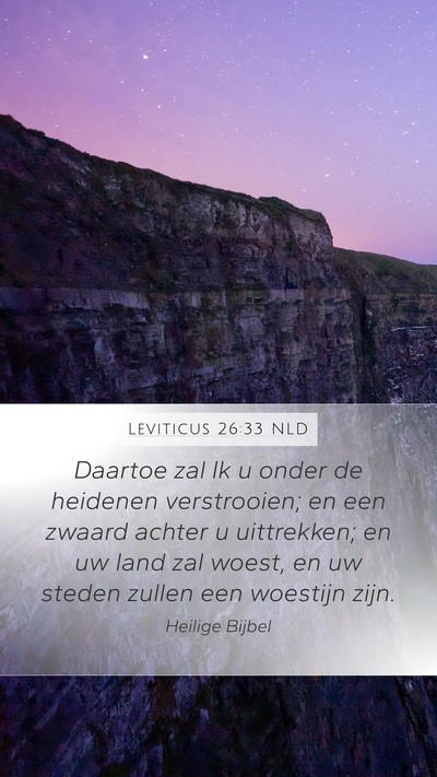 Leviticus 26:33 NLD Bible Verse Image